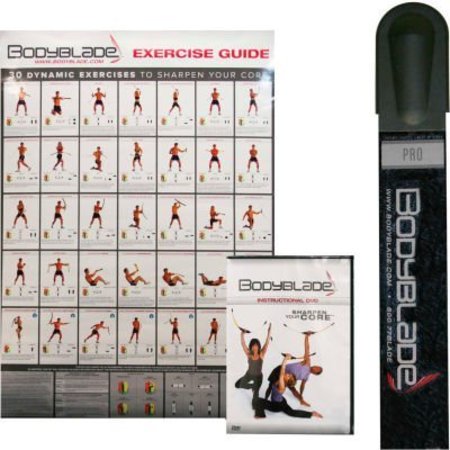 FABRICATION ENTERPRISES BodybladeÂ Pro Exercise Kit W/ Wall Chart and Instructional Video, Black 10-1540